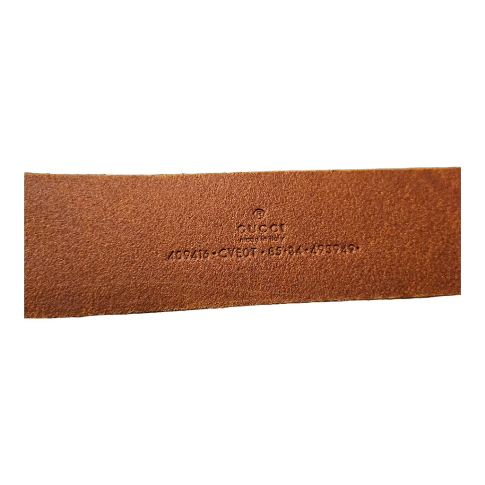 SOLD-Men's Gucci Brown Leather Belt Size 65/34 - Picture 5 of 10